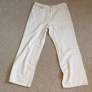 NWT We The Free Cream Tinsley baggy hi-rise straight leg size 32
